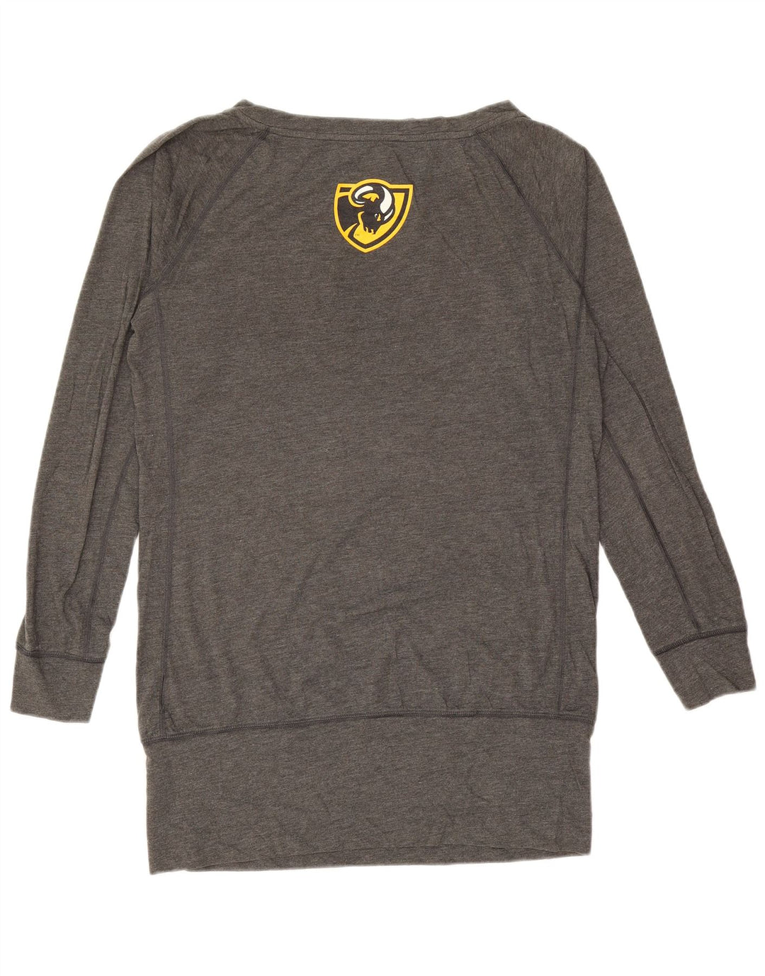 Top gráfico feminino NIKE VCU Rams manga comprida UK 16 grande cinza poliéster