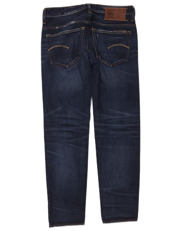 Calça jeans feminina G-Star 3301 Slim W28 L30 azul marinho algodão