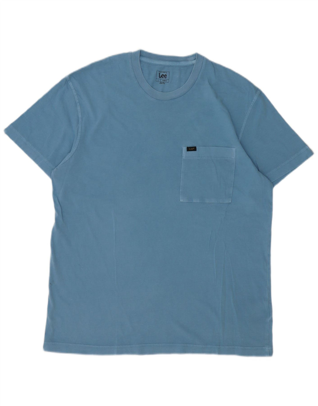 Lee Mens Camiseta Relaxada Fit Top Grande Algodão Azul