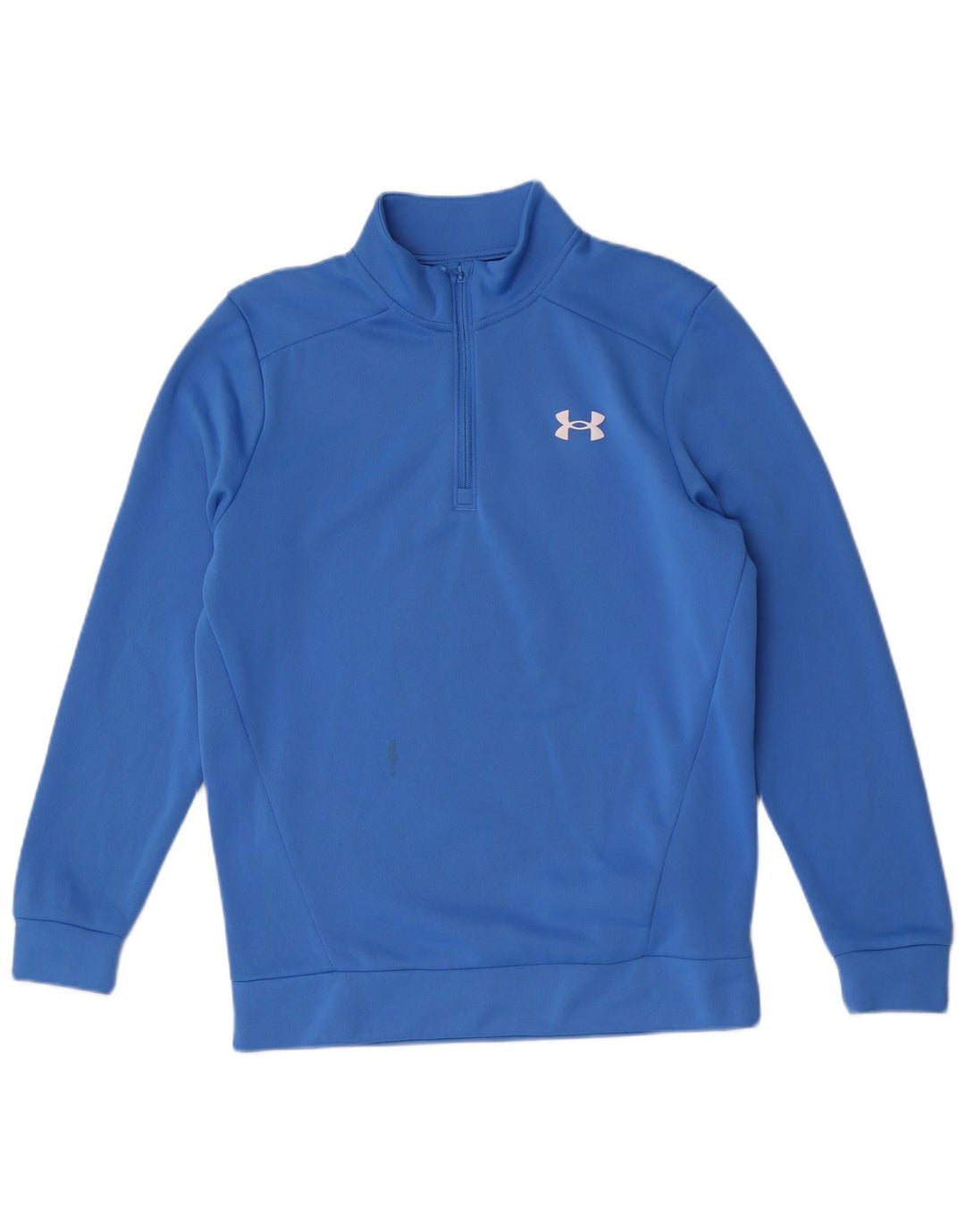 Under Armour Mens Zip Neck Moletom Jumper Pequeno Azul Poliéster