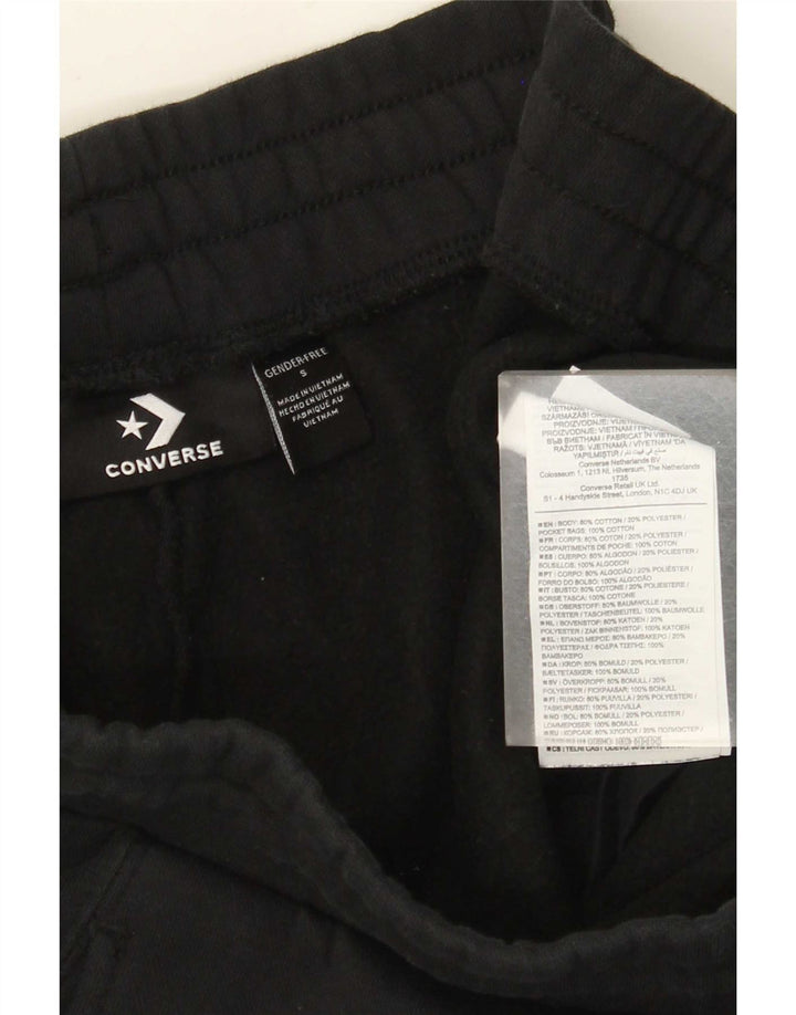 Converse masculino gráfico calças de treino joggers pequeno algodão preto