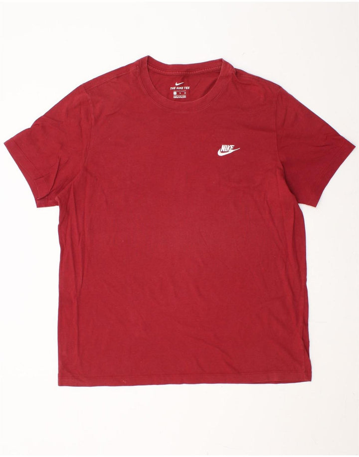 Camiseta masculina NIKE Top XL Borgonha Algodão