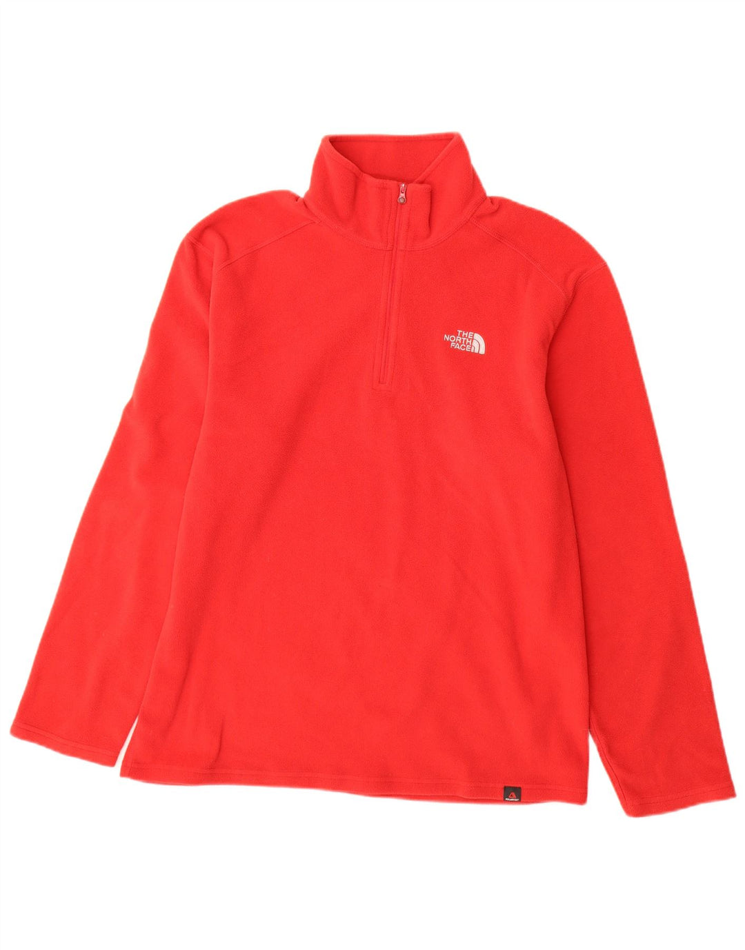 Suéter de lã masculino The North Face com zíper e gola média poliéster vermelho