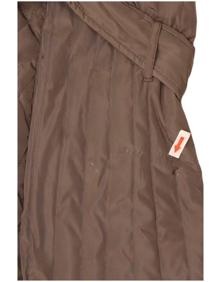 Jaqueta acolchoada feminina Michael Kors Reino Unido 18 XL poliéster marrom