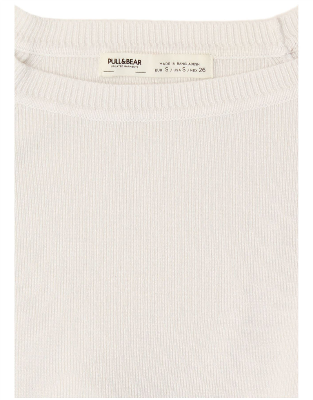 Blusa feminina Pull & Bear manga comprida UK 8 pequena viscose branca