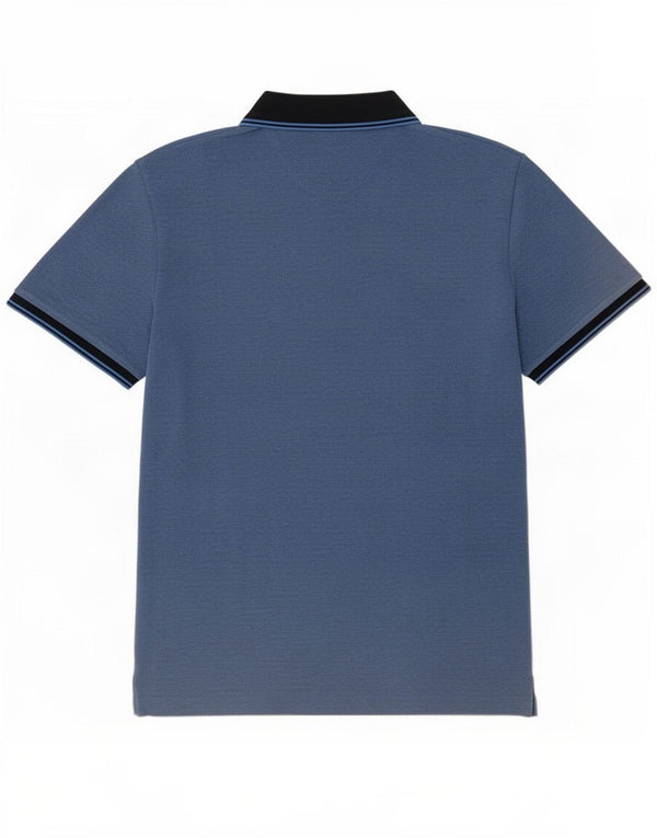Camisa polo masculina Gant XL algodão manchado azul