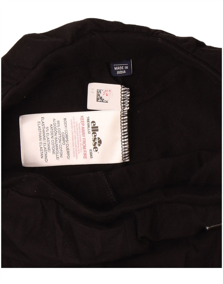 Ellesse Leggings Gráficos Femininos Reino Unido 8 Pequeno Algodão Preto