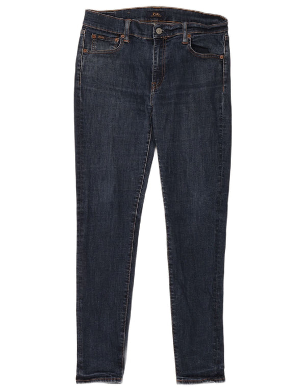 Calça jeans skinny feminina Polo Ralph Lauren W30 L30 azul algodão
