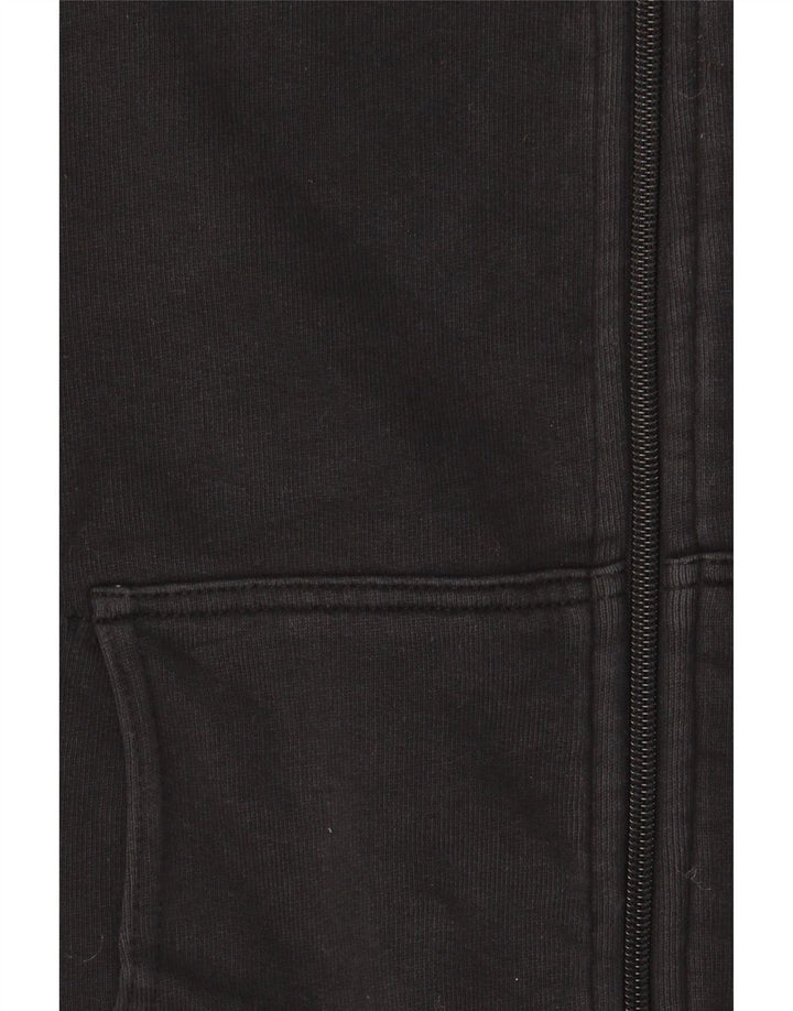 Suéter masculino Fila com capuz e zíper gráfico grande algodão preto