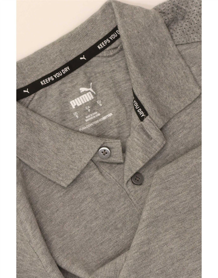 Camisa polo masculina Puma pequena cinza manchada