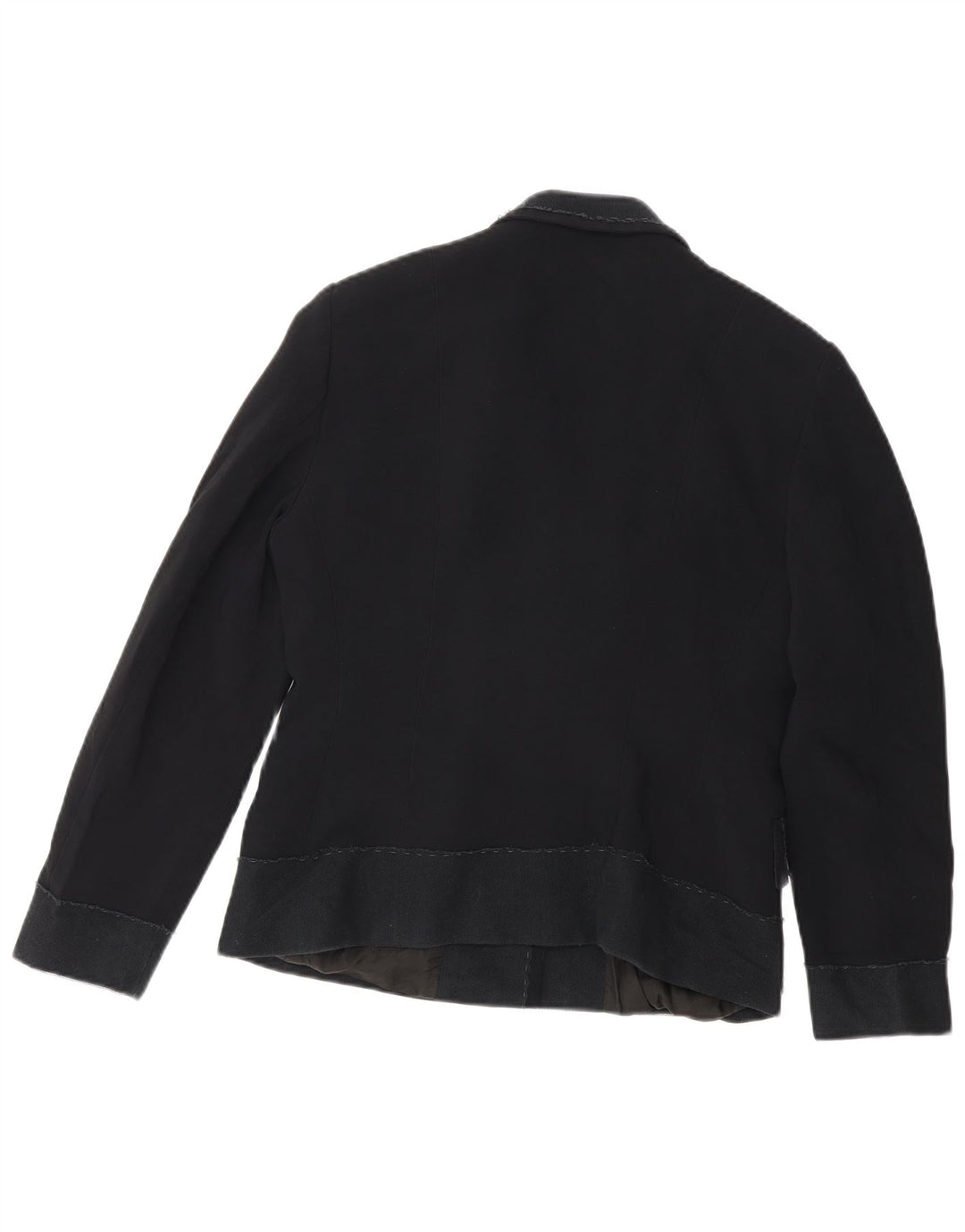 Moschino Jaqueta Blazer Feminina Barato e Chique Reino Unido 12 Médio Preto Rayon