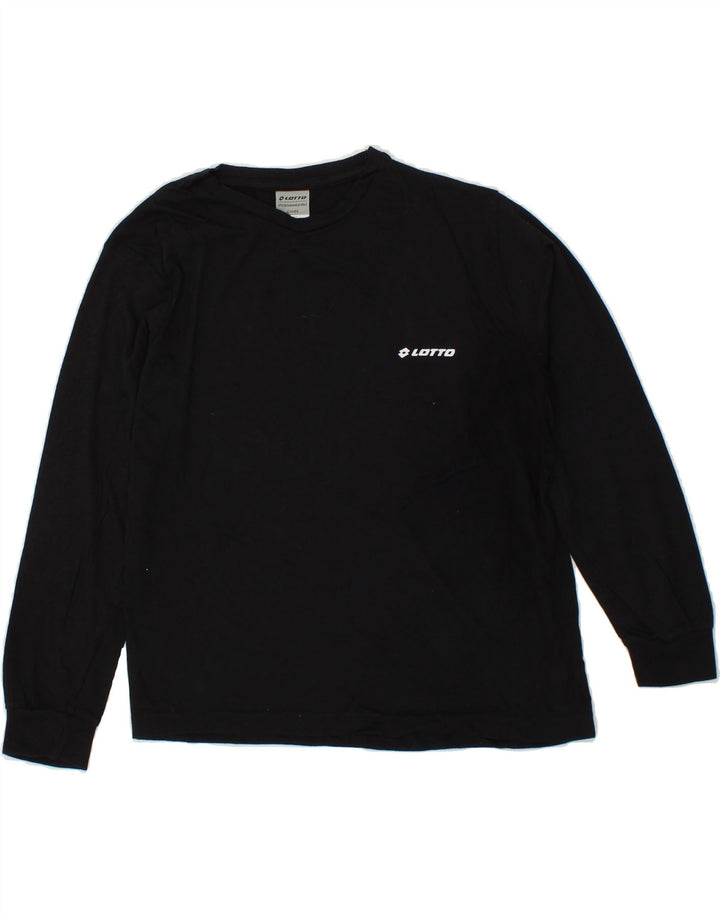 LOTTO Boys Top Long Sleeve 11-12 Years Black Vintage Lotto and Second-Hand Lotto from Messina Hembry 