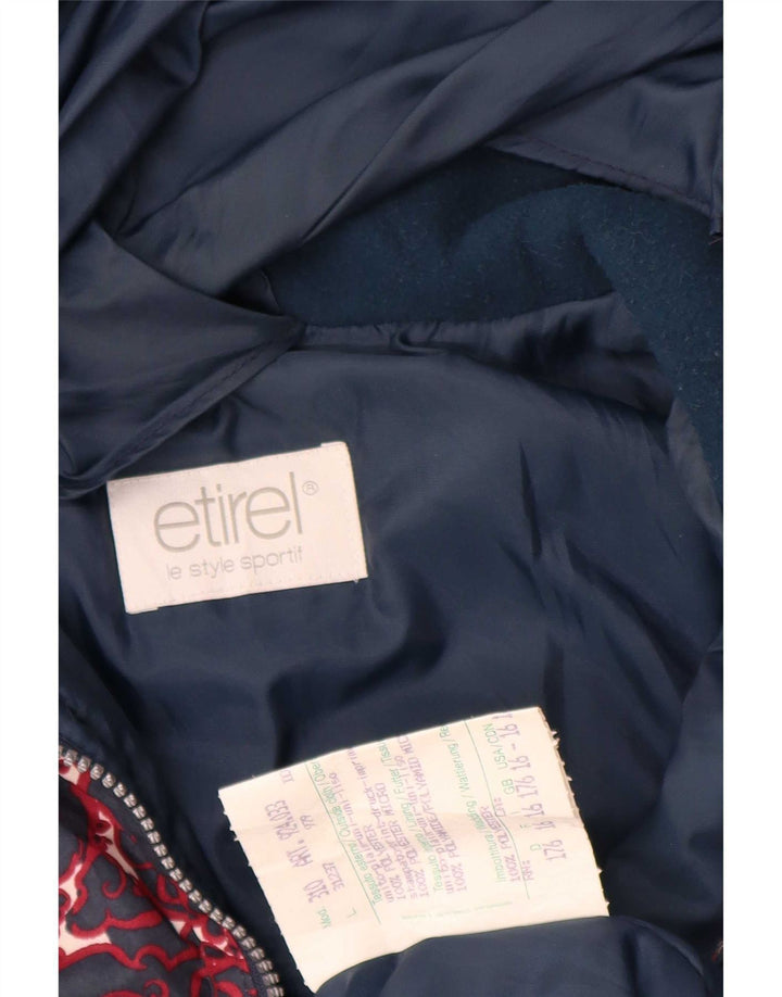 Jaqueta Anorak Etirel Boys Loose Fit Padrão Abstrato 15-16 Anos Azul Marinho