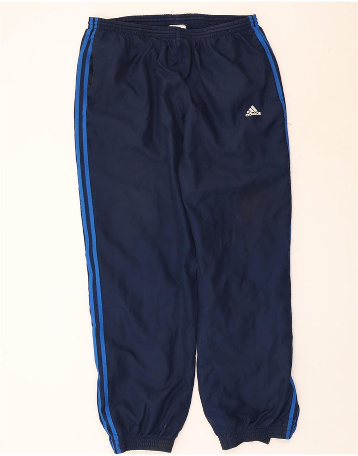 Calças de treino masculinas ADIDAS XL azul marinho poliéster