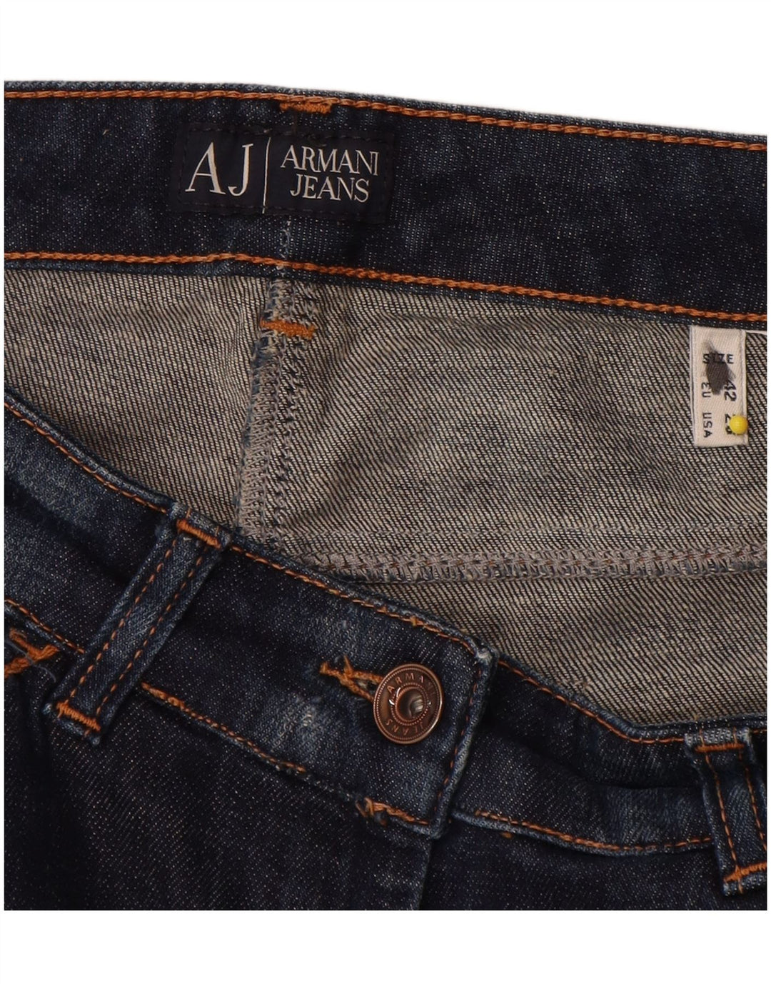 Calça Jeans Bootcut Feminina Armani W28 L31 Azul Marinho