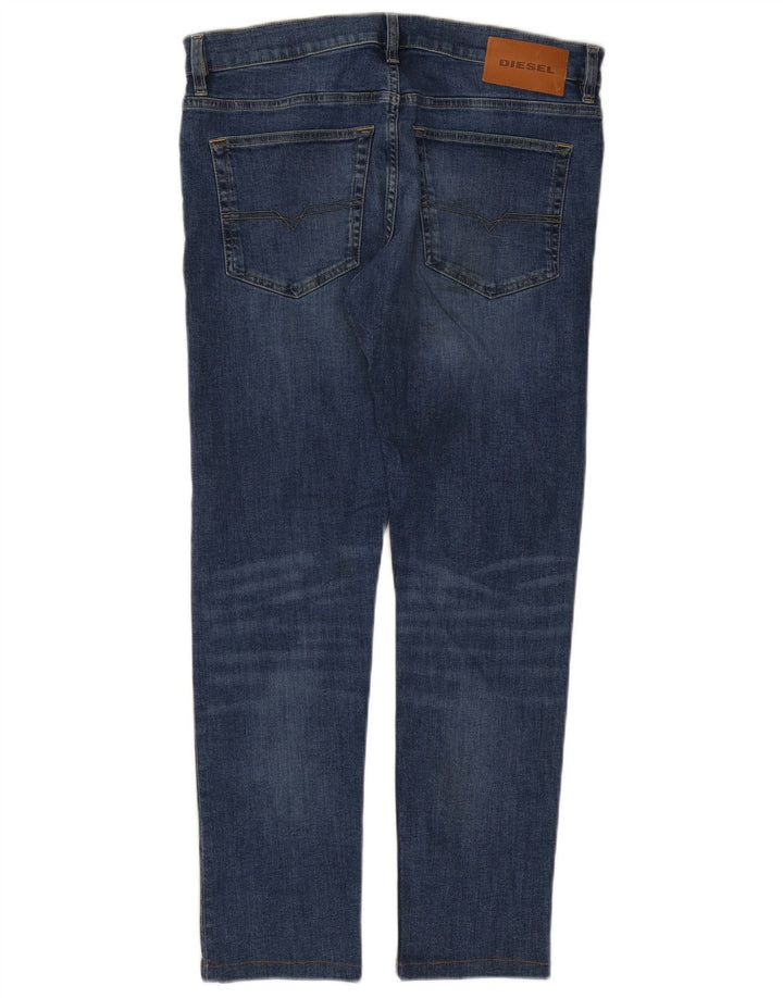 Diesel Mens Slim Jeans W33 L30 Azul Algodão