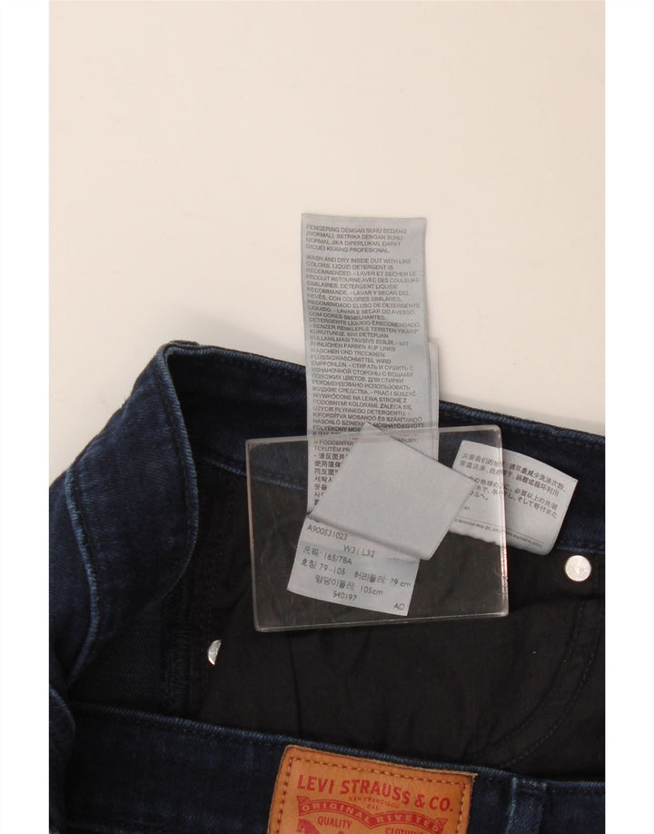 LEVI'S Feminino 712 Slim Jeans W31 L32 Azul Algodão