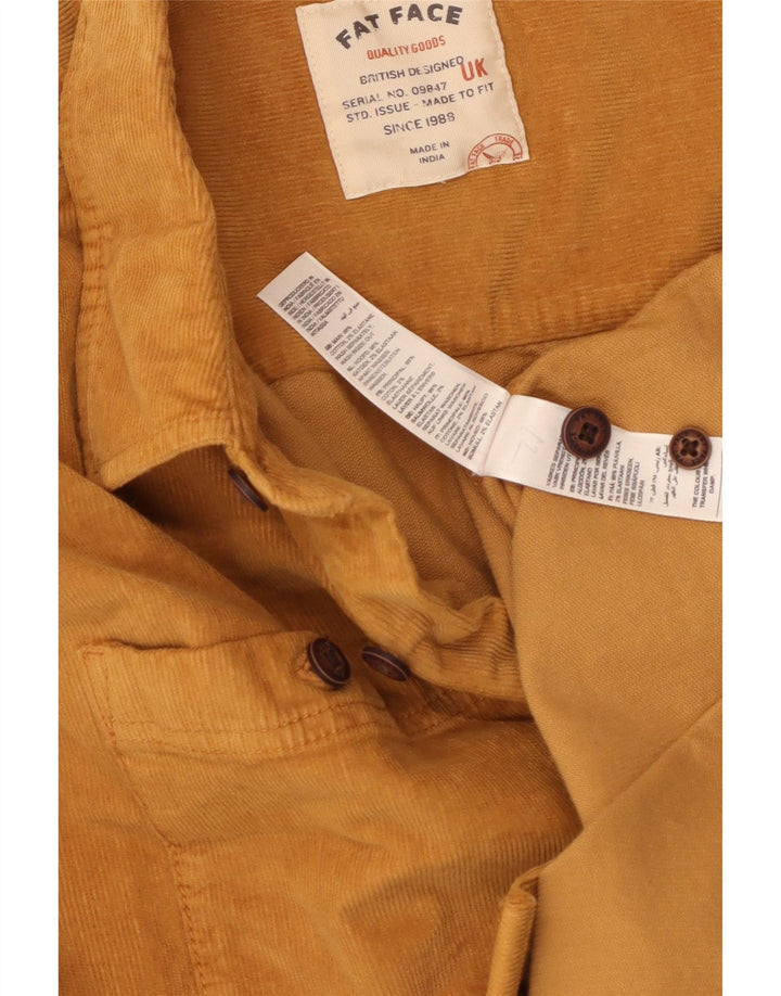 Camisa masculina de veludo cotelê FAT FACE grande algodão bege