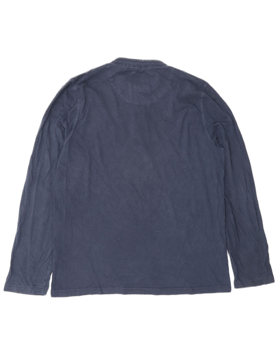Crew Clothing Mens Top Manga Longa XL Azul Marinho Algodão