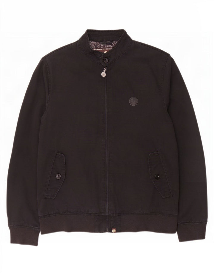 Jaqueta bomber masculina Pretty Green UK 40 grande algodão preto