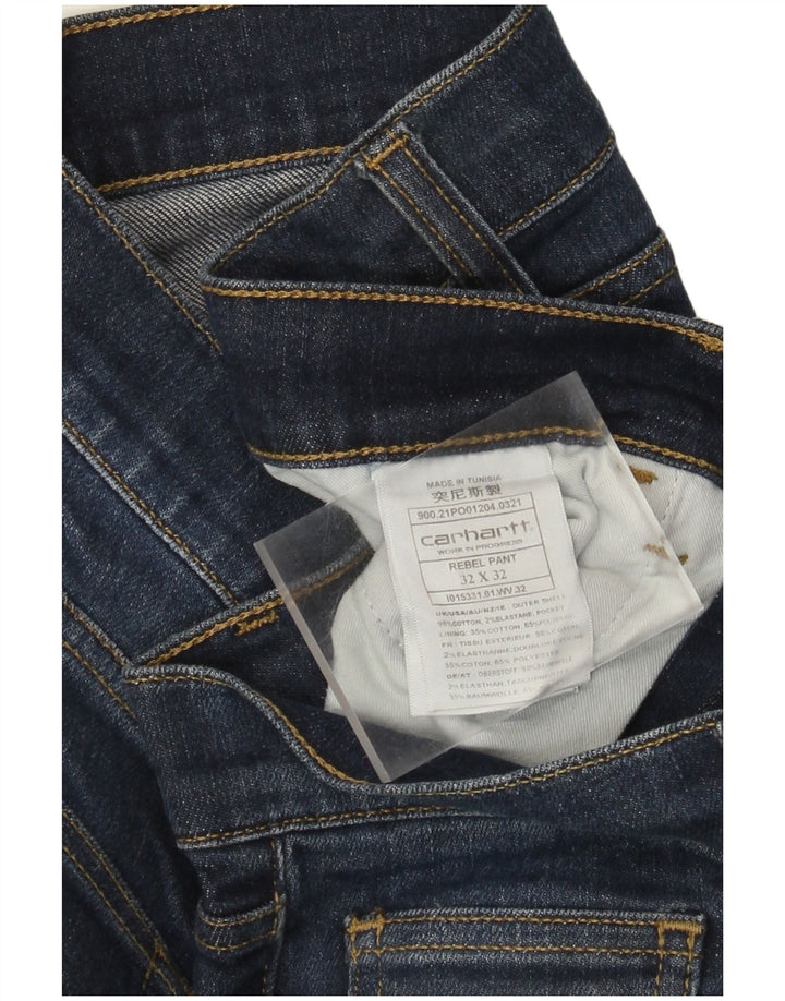 Carhartt Mens Slim Jeans W32 L29 Azul Marinho Algodão