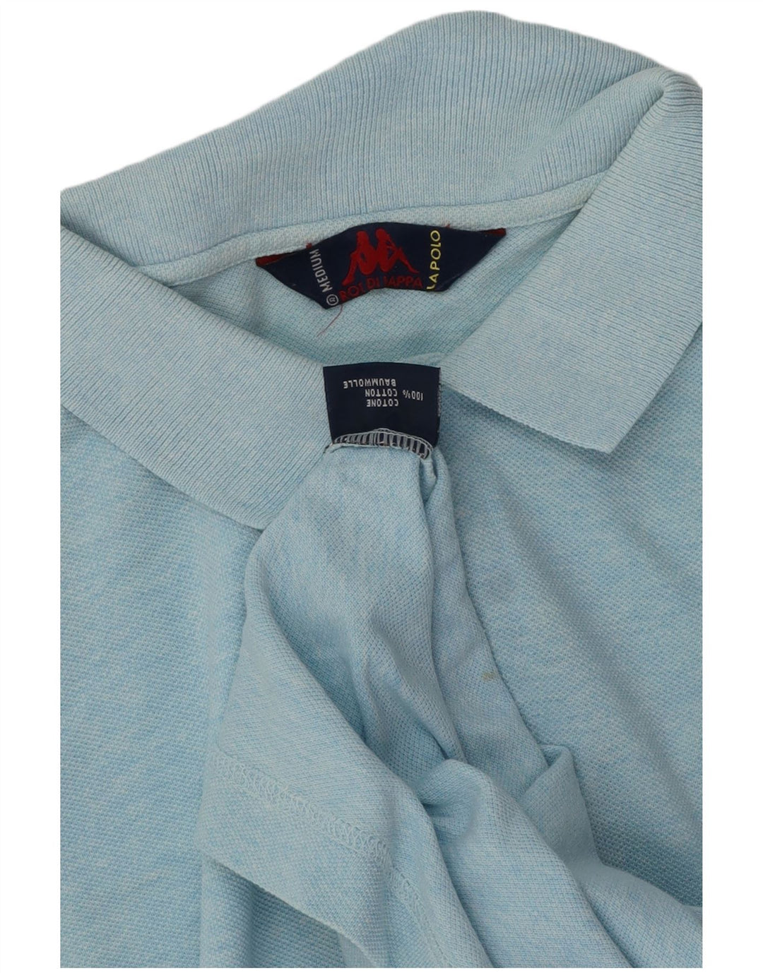 Camisa polo masculina Kappa algodão azul médio