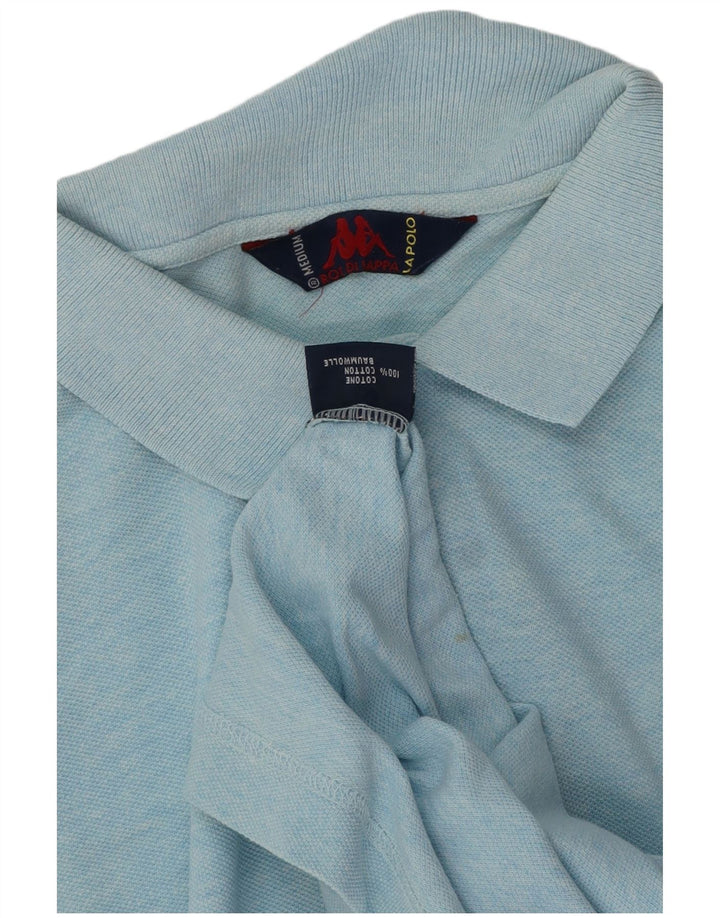 Camisa polo masculina Kappa algodão azul médio