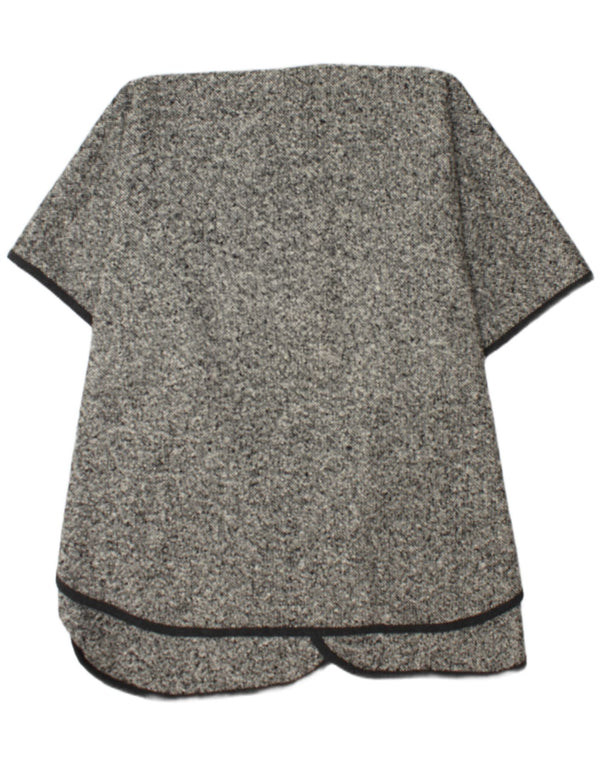 Casaco feminino vintage tamanho único cinza manchado