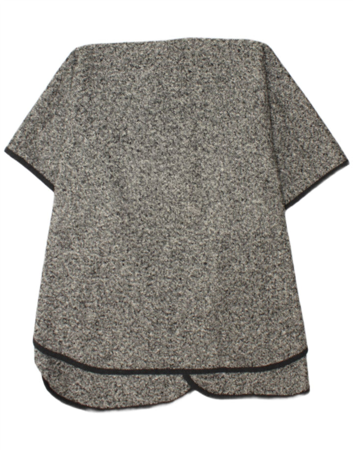 Casaco feminino vintage tamanho único cinza manchado