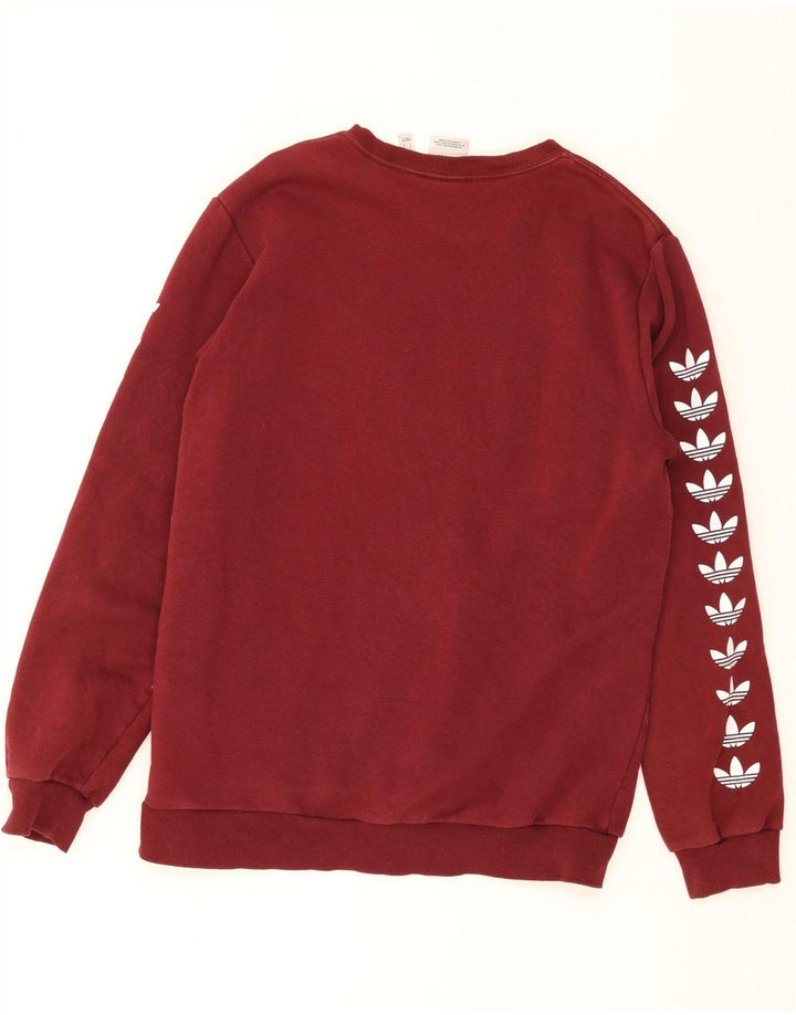 Adidas masculino gráfico moletom jumper grande algodão marrom