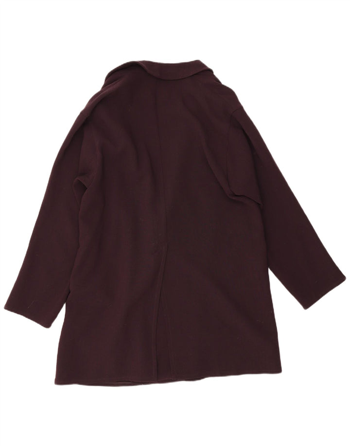 Sobretudo aberto feminino Reiss UK 6 XS lã cor de vinho