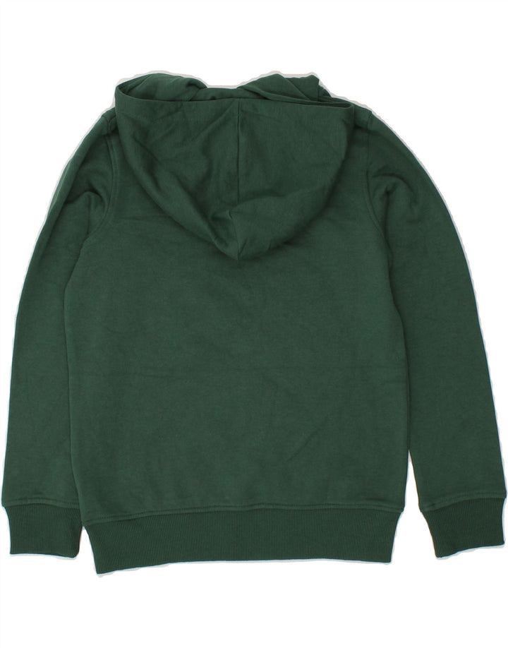 JACK & JONES Boys Graphic Hoodie Jumper 9-10 Years Green Cotton Vintage Jack & Jones and Second-Hand Jack & Jones from Messina Hembry 
