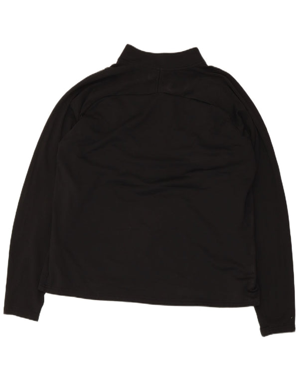 Nike Mens Dri Fit Zip Neck Pullover Treino Top XL Preto Colourblock
