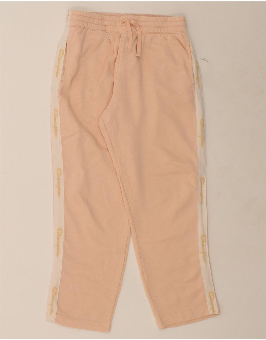 CHAMPION Womens Graphic Tracksuit Trousers US 10 Large  Orange Cotton Vintage Champion and Second-Hand Champion from Messina Hembry 