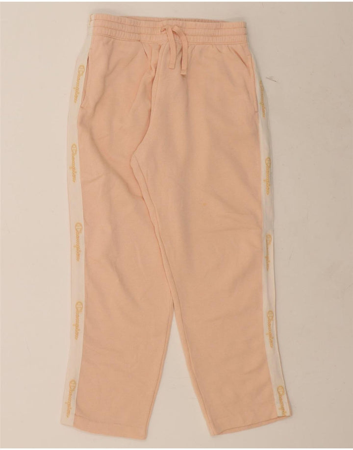 CHAMPION Womens Graphic Tracksuit Trousers US 10 Large  Orange Cotton Vintage Champion and Second-Hand Champion from Messina Hembry 