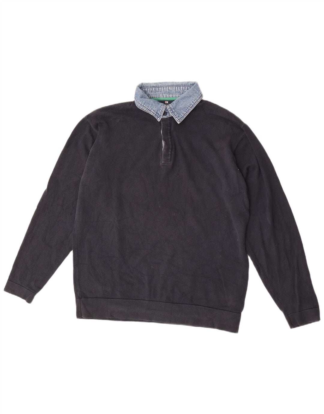 Suéter masculino Marks & Spencer Blue Harbour com gola polo azul marinho médio