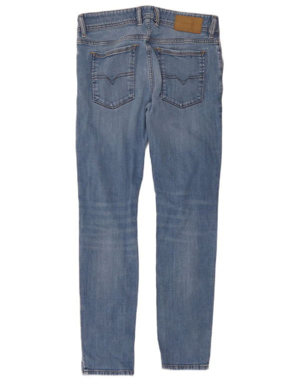 Diesel feminino Sleenker skinny jeans W29 L30 azul algodão