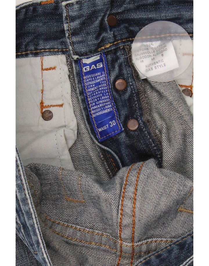 Gas Mens Bootcut Jeans W30 L32 Azul Algodão