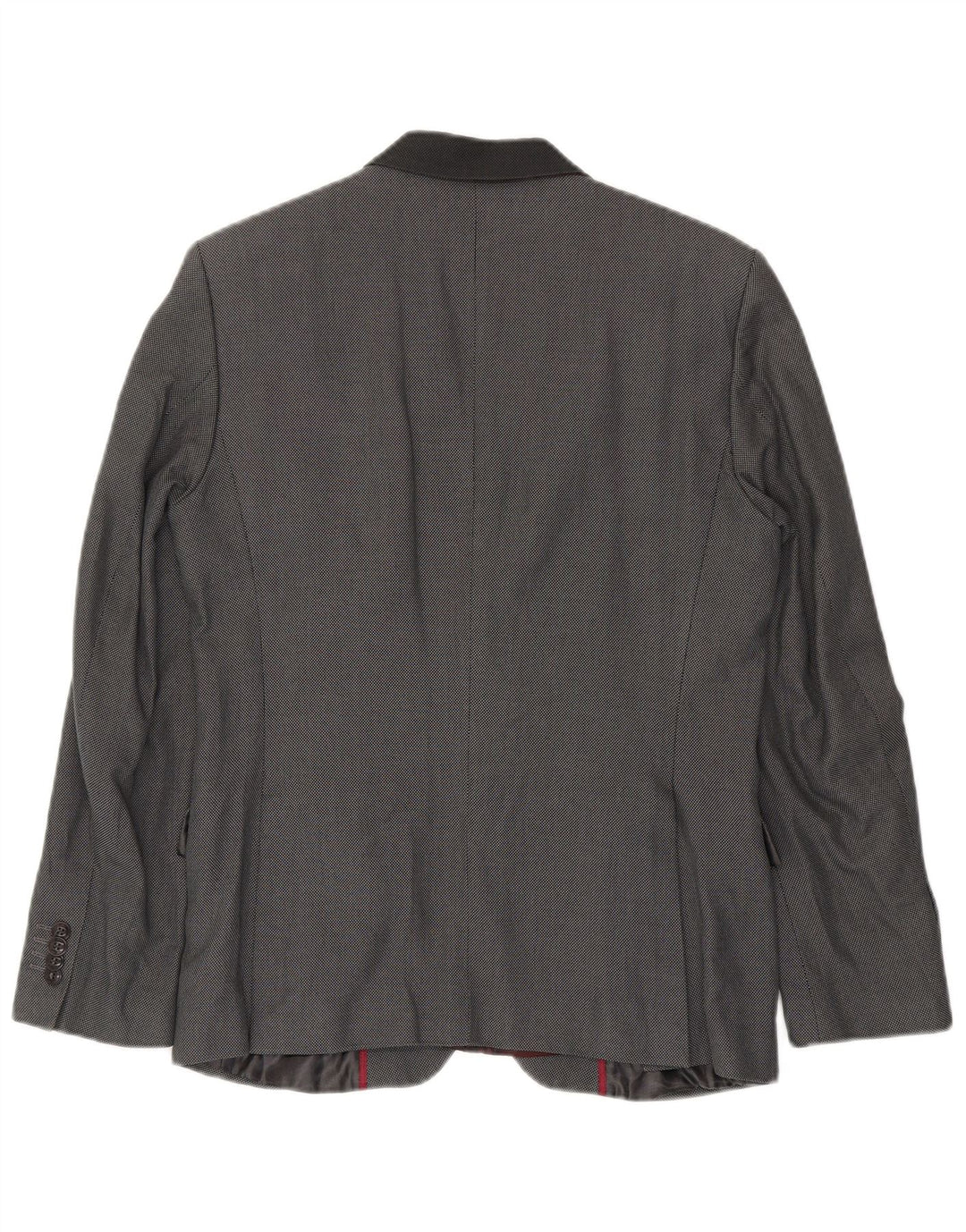 Jaqueta blazer masculina Zara com 2 botões EU 48 algodão cinza médio