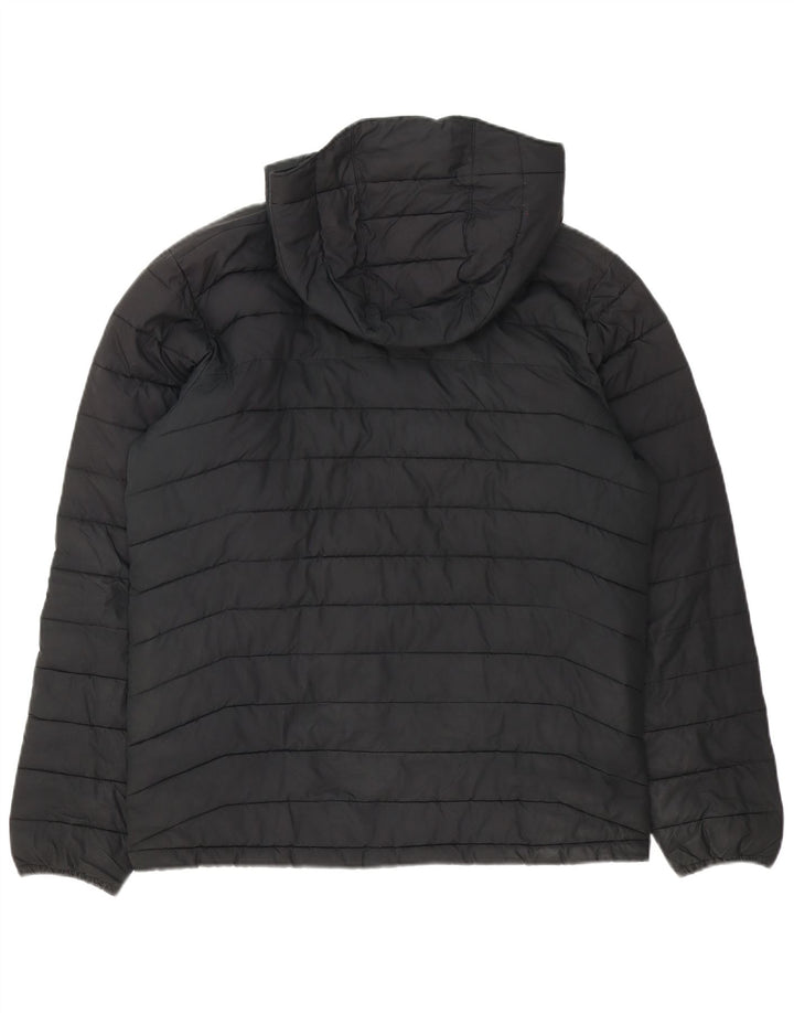 Columbia Jaqueta masculina acolchoada com capuz UK 38 poliéster preto médio