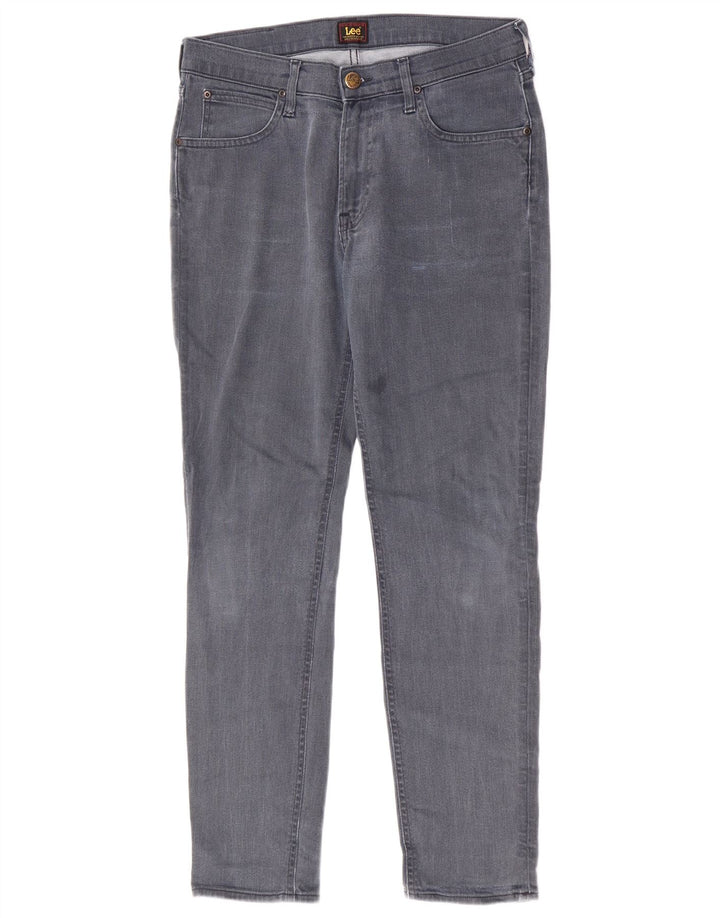 Lee Womens Tapered Slim Jeans W31 L30 Azul Algodão