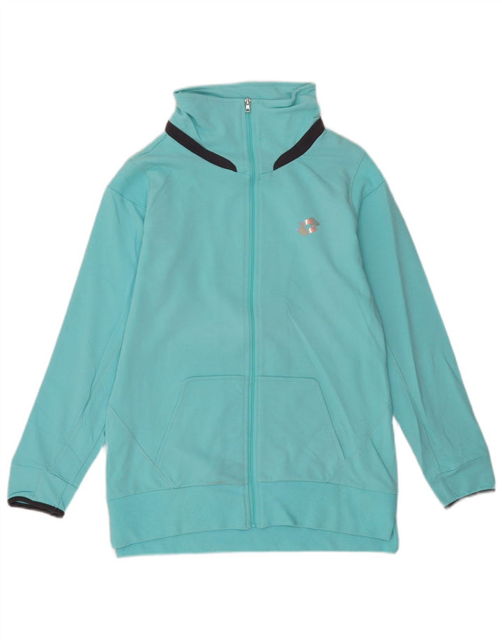 Lotto Womens Tracksuit Top Jacket UK 14 Médio Turquesa