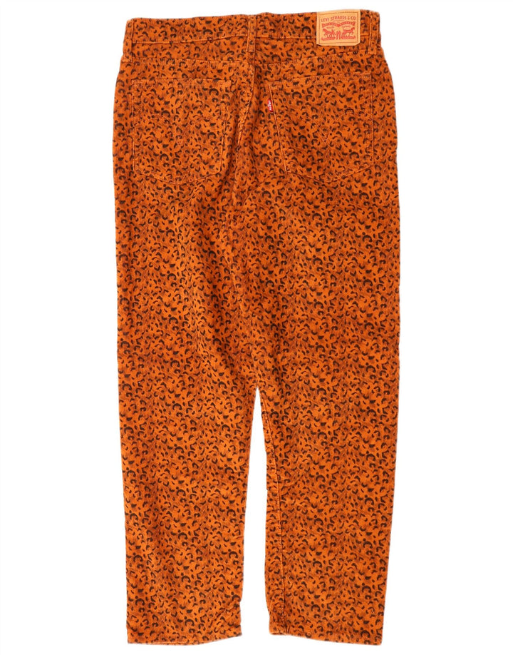 Calça feminina reta de veludo cotelê W31 L28