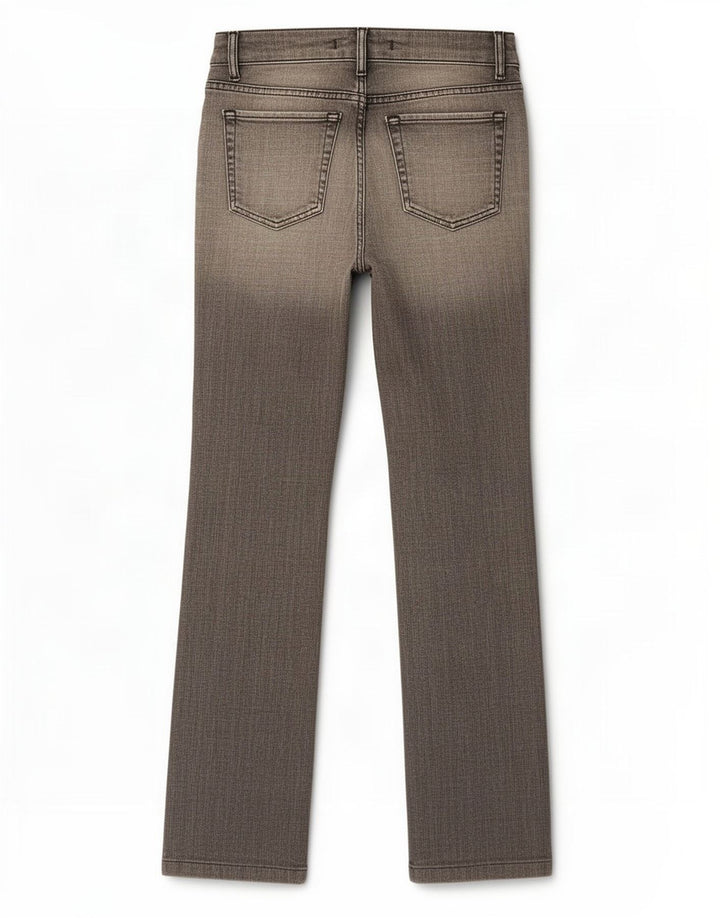 Calça jeans feminina Zara Bootcut EU 38 pequena W28 L32 algodão cinza