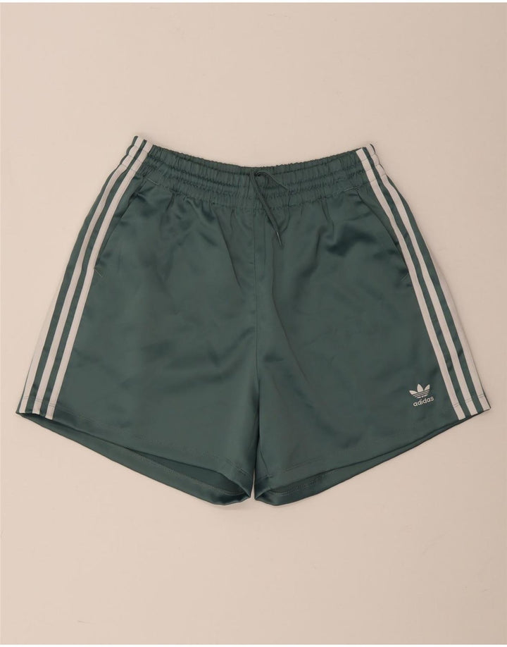 Shorts esportivos femininos Adidas UK 14 poliéster verde médio