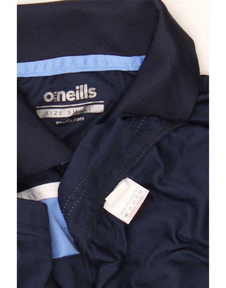 Camisa pólo masculina O'Neills pequena azul marinho colorblock poliéster