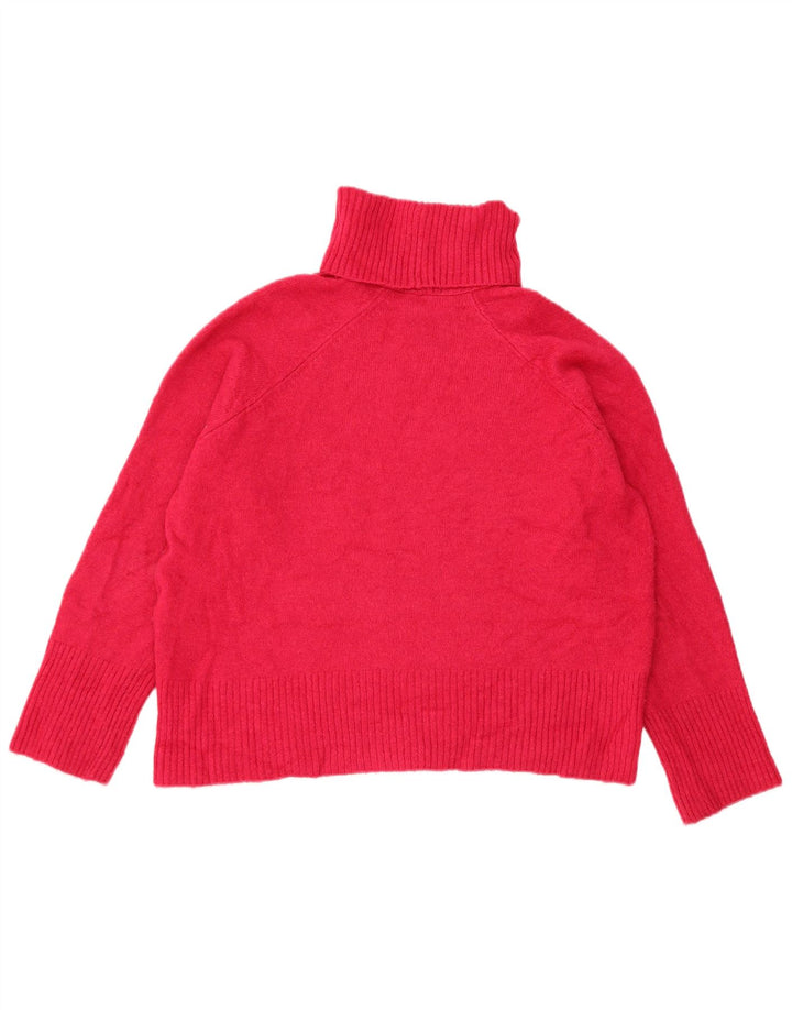Suéter feminino Zara com gola redonda Reino Unido 16 grande acrílico vermelho