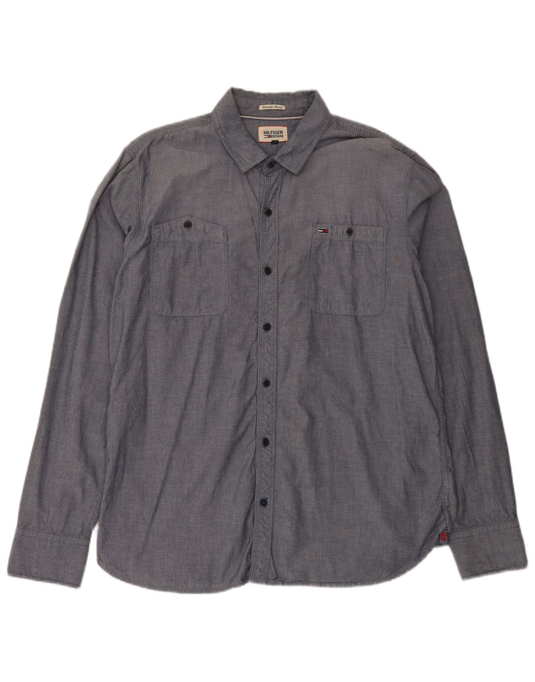Camisa masculina TOMMY HILFIGER XL azul marinho algodão