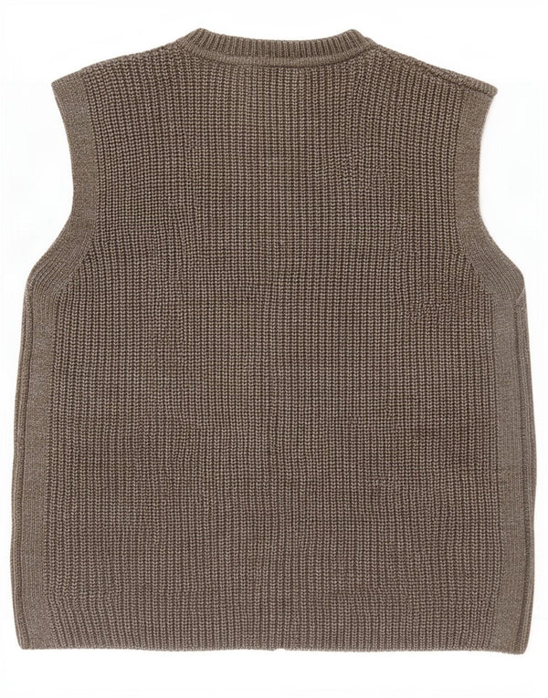 Suéter cardigã feminino sem mangas Marks & Spencer Reino Unido 10 pequeno cinza