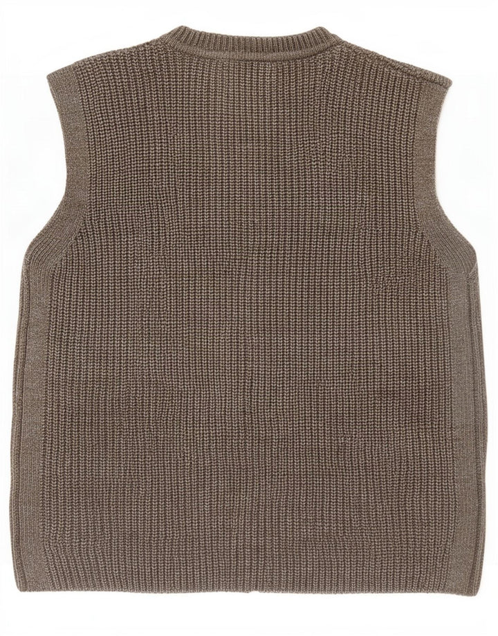Suéter cardigã feminino sem mangas Marks & Spencer Reino Unido 10 pequeno cinza
